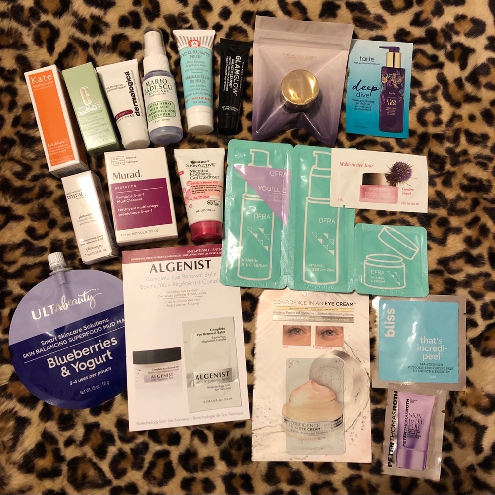 High end skin care samples